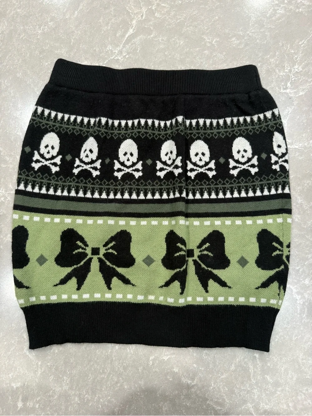 Romwe Skull Bow Knit Cardigan & Mini Skirt Set Goth Fairy Grunge Size Small - Picture 2 of 9